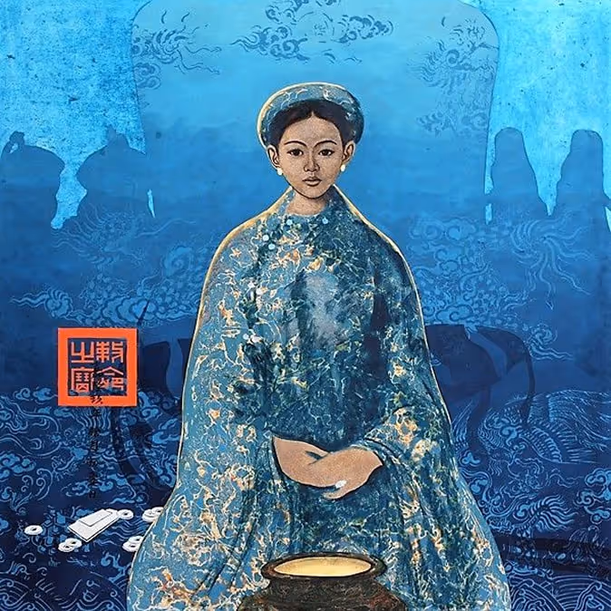 “Royal Lady I” painting by Artist Bui Huu Hung in 2014